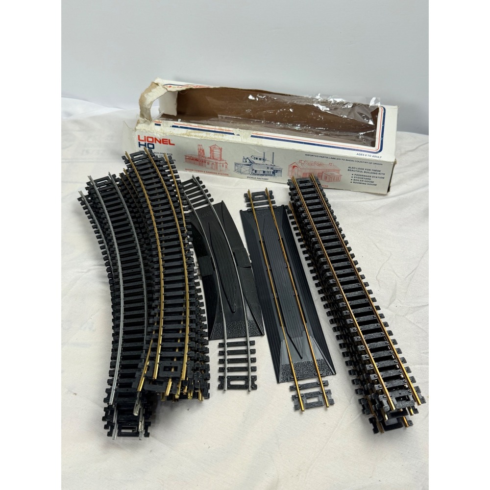 28 Lionel HO Scale Model Train Track Lot Curved Straight Crossing Vintage Brass